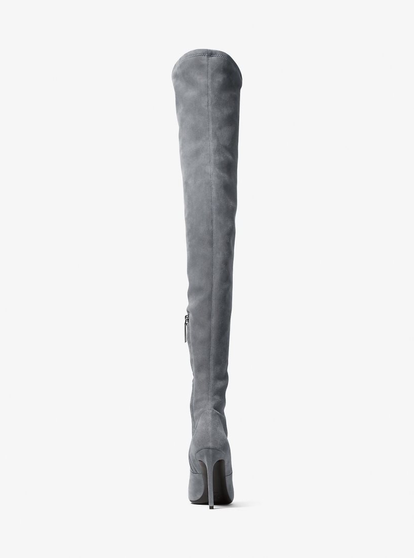 Botas Michael Kors Elle Suede Boot Mujer Slate | 7608-KNOGX