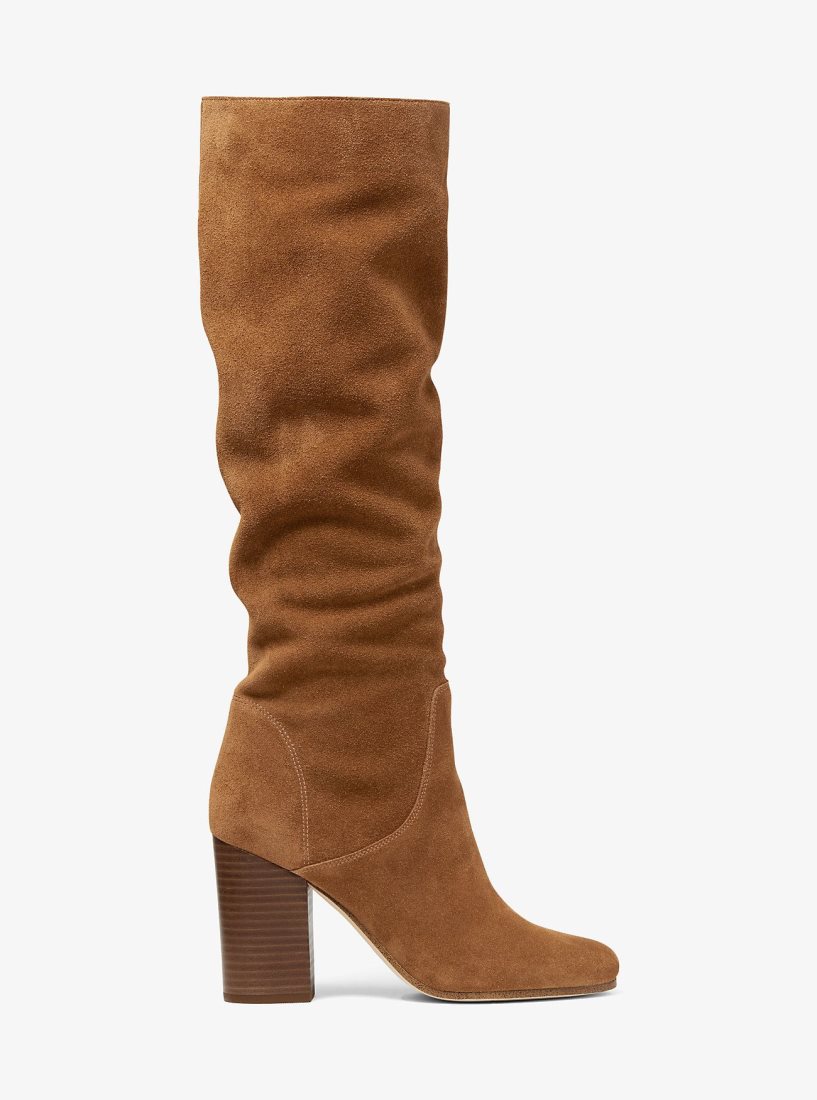 Botas Michael Kors Leigh Suede Boot Mujer Luggage | 5198-BSYIC