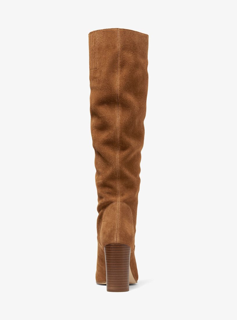 Botas Michael Kors Leigh Suede Boot Mujer Luggage | 5198-BSYIC