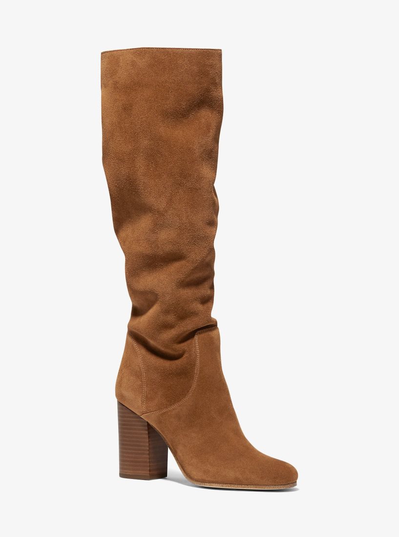 Botas Michael Kors Leigh Suede Boot Mujer Luggage | 5198-BSYIC