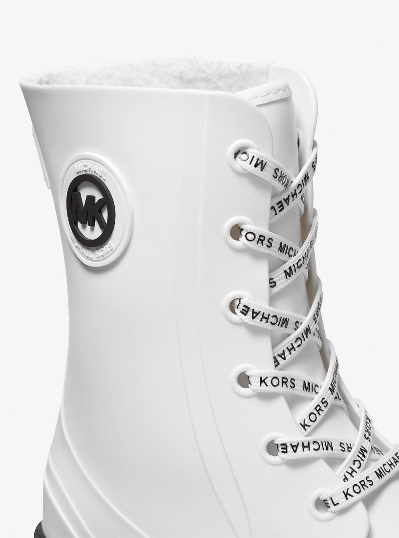 Botas Michael Kors Montaigne PVC Rain Boot Mujer Blancas | 8624-JSRNL