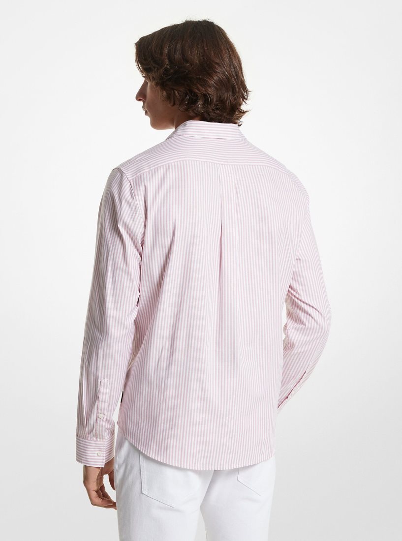 Camisas Michael Kors Striped Stretch Cotton Oxford Shirt Hombre Rosas | 8504-NMSVK