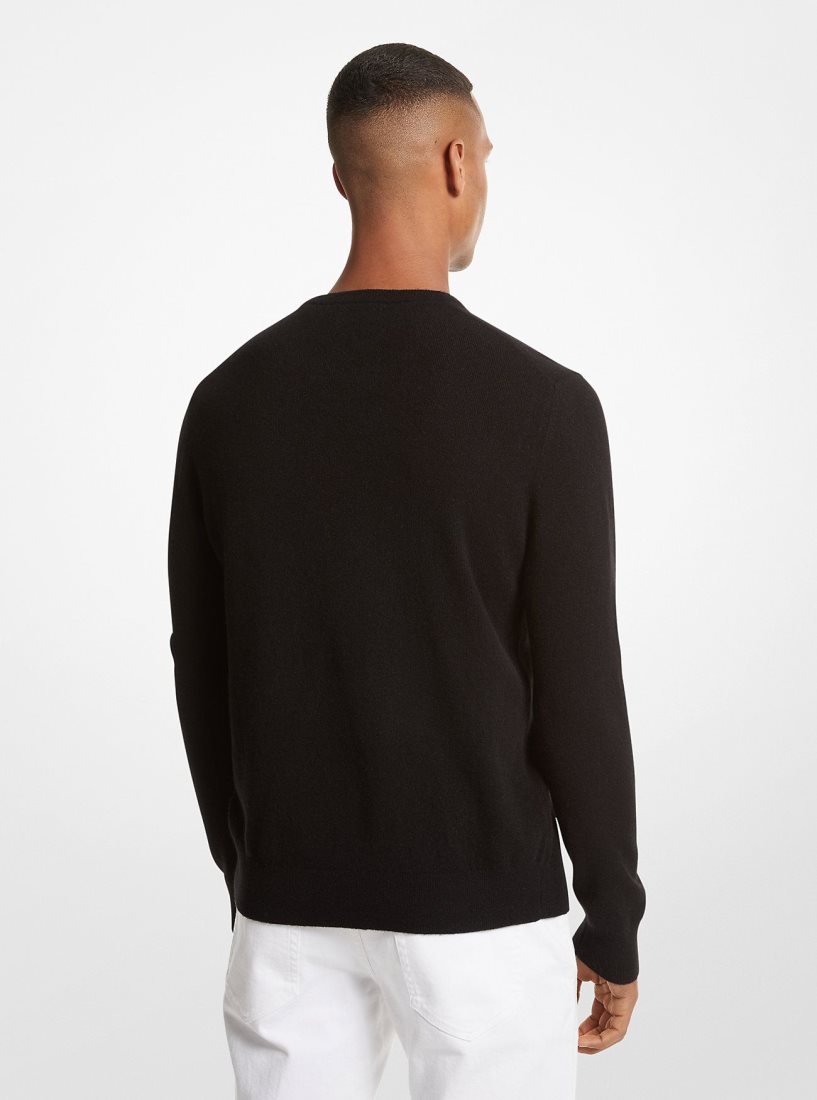 Camiseta Michael Kors Cashmere Sweater Hombre Negras | 0358-ZFUBP