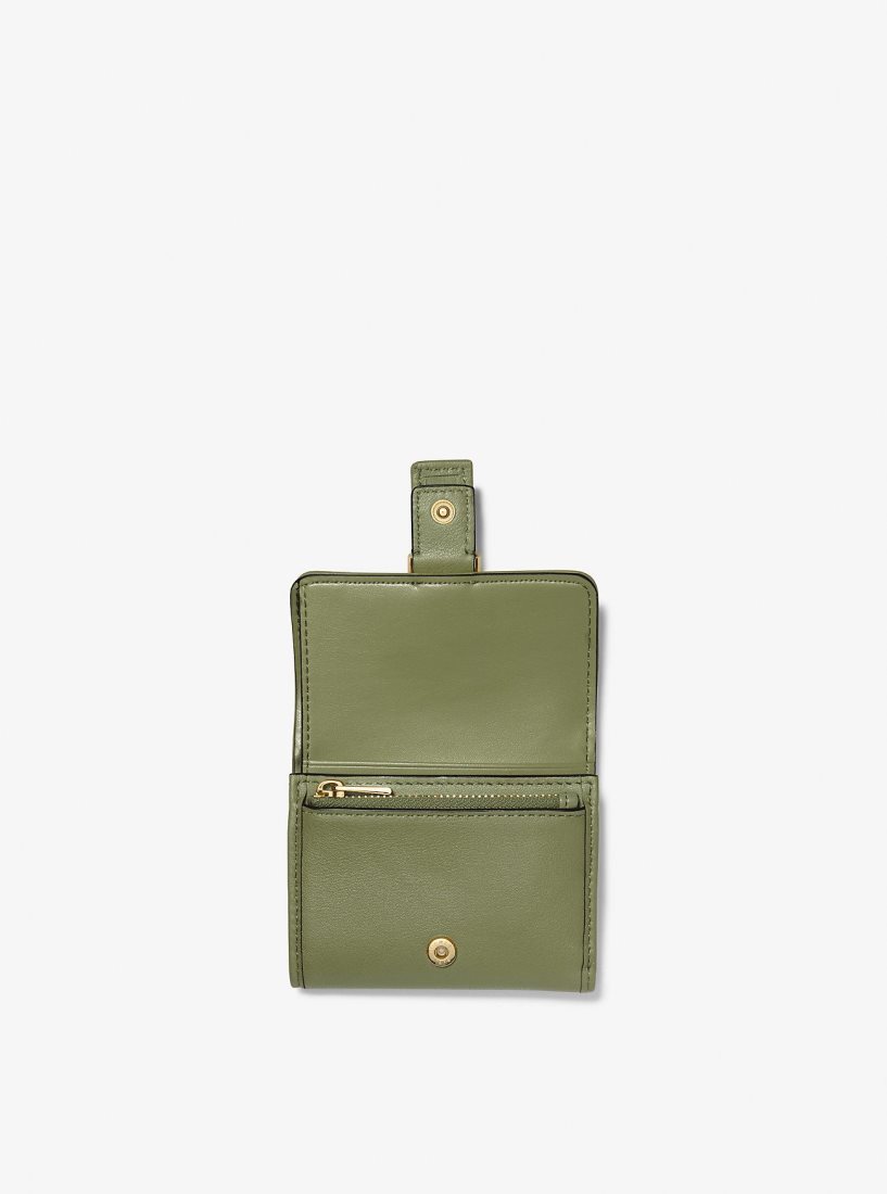 Carteras Michael Kors Colby Small Leather Tri-Fold Wallet Mujer Verde Oliva | 7239-WBRED