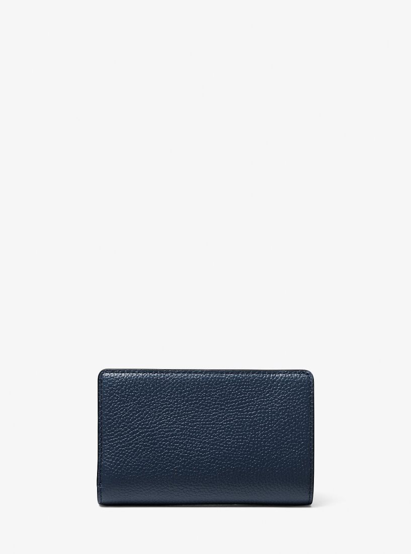 Carteras Michael Kors Empire Medium Pebbled Leather Wallet Mujer Azul Marino | 7048-UHAXF