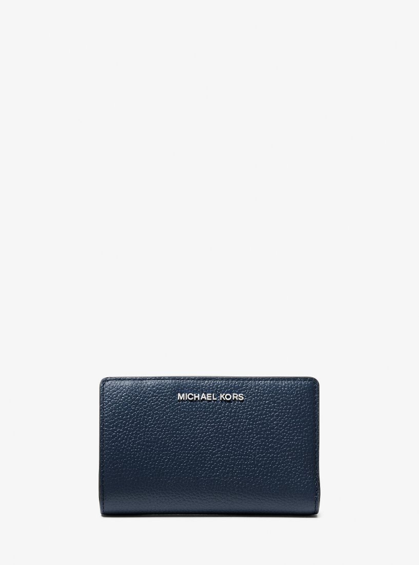 Carteras Michael Kors Empire Medium Pebbled Leather Wallet Mujer Azul Marino | 7048-UHAXF