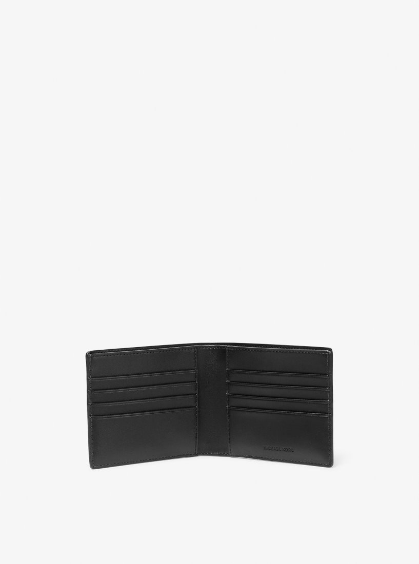 Carteras Michael Kors Harrison Logo Billfold Wallet With Passcase Hombre Negras | 9376-CTMIP