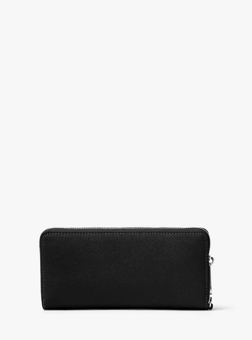 Carteras Michael Kors Saffiano Leather Continental Wallet Mujer Negras | 9273-ZEKRI