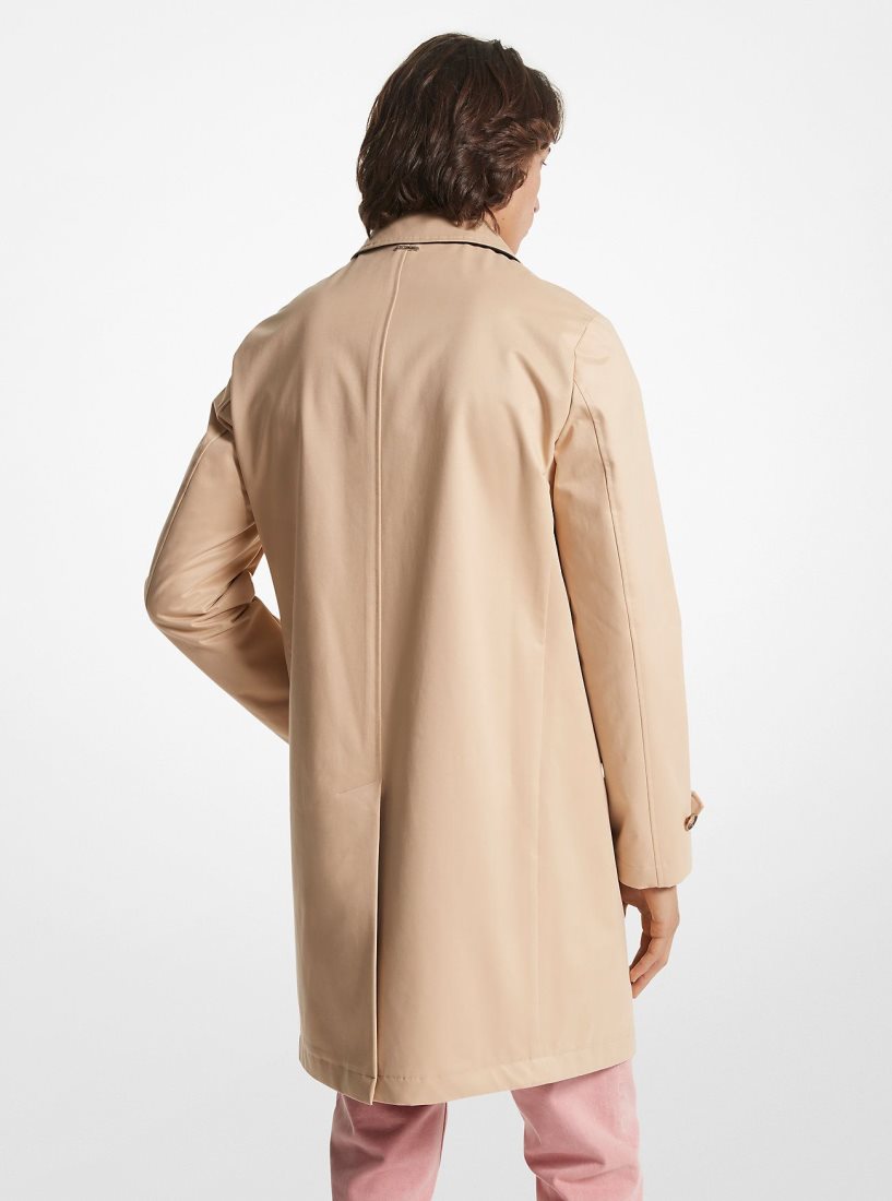 Chaquetas Michael Kors Cotton Blend Balmacaan Coat Hombre Buff | 7806-IBMWX