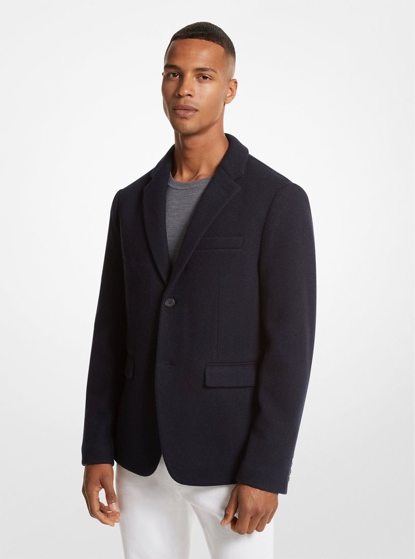 Chaquetas Michael Kors Double Face Wool Blend Blazer Hombre Midnight | 7152-HRBOD