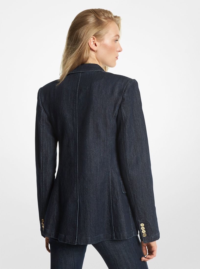 Chaquetas Michael Kors Stretch Denim Blazer Mujer Rinse | 0197-YAQUS