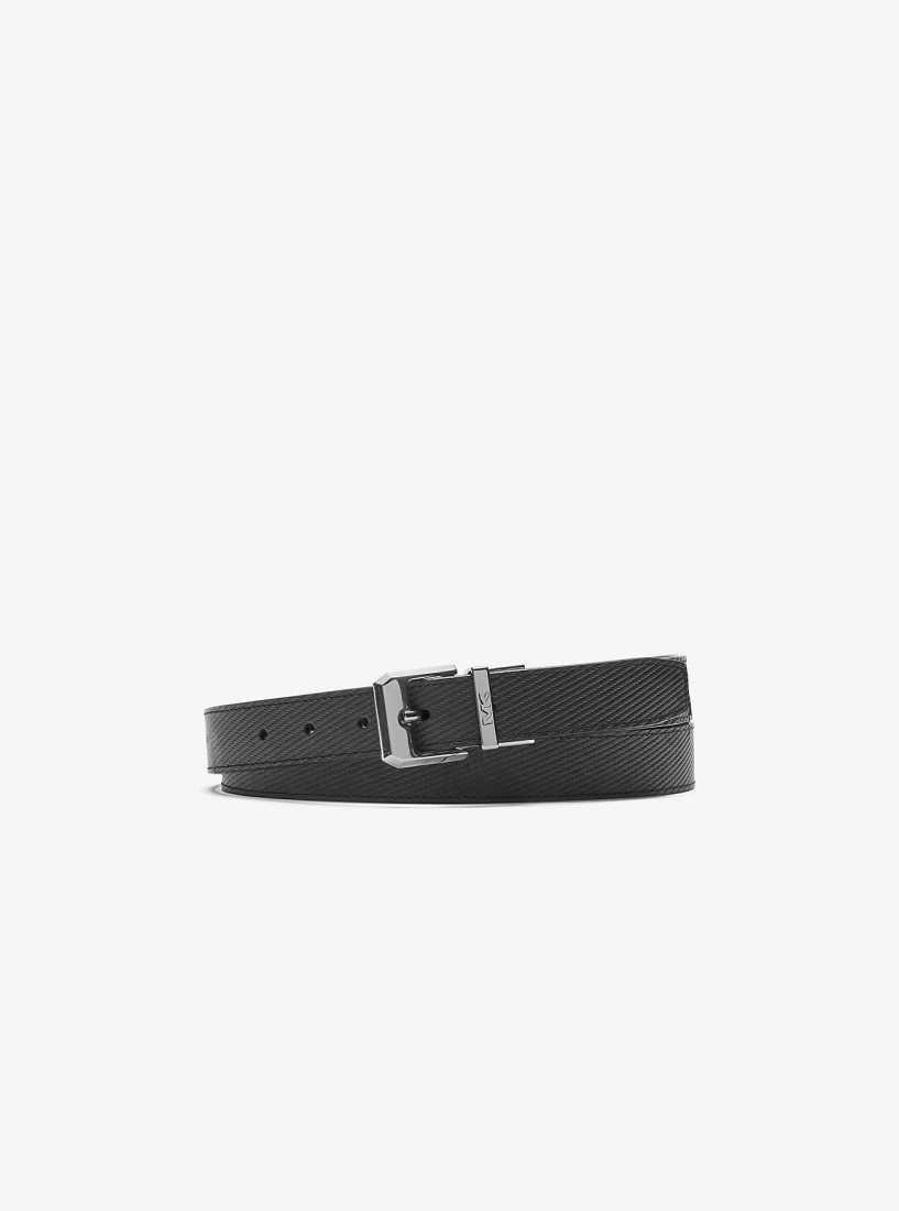 Cinturones Michael Kors Reversible Leather Belt Hombre Negras | 1492-ZRVQB