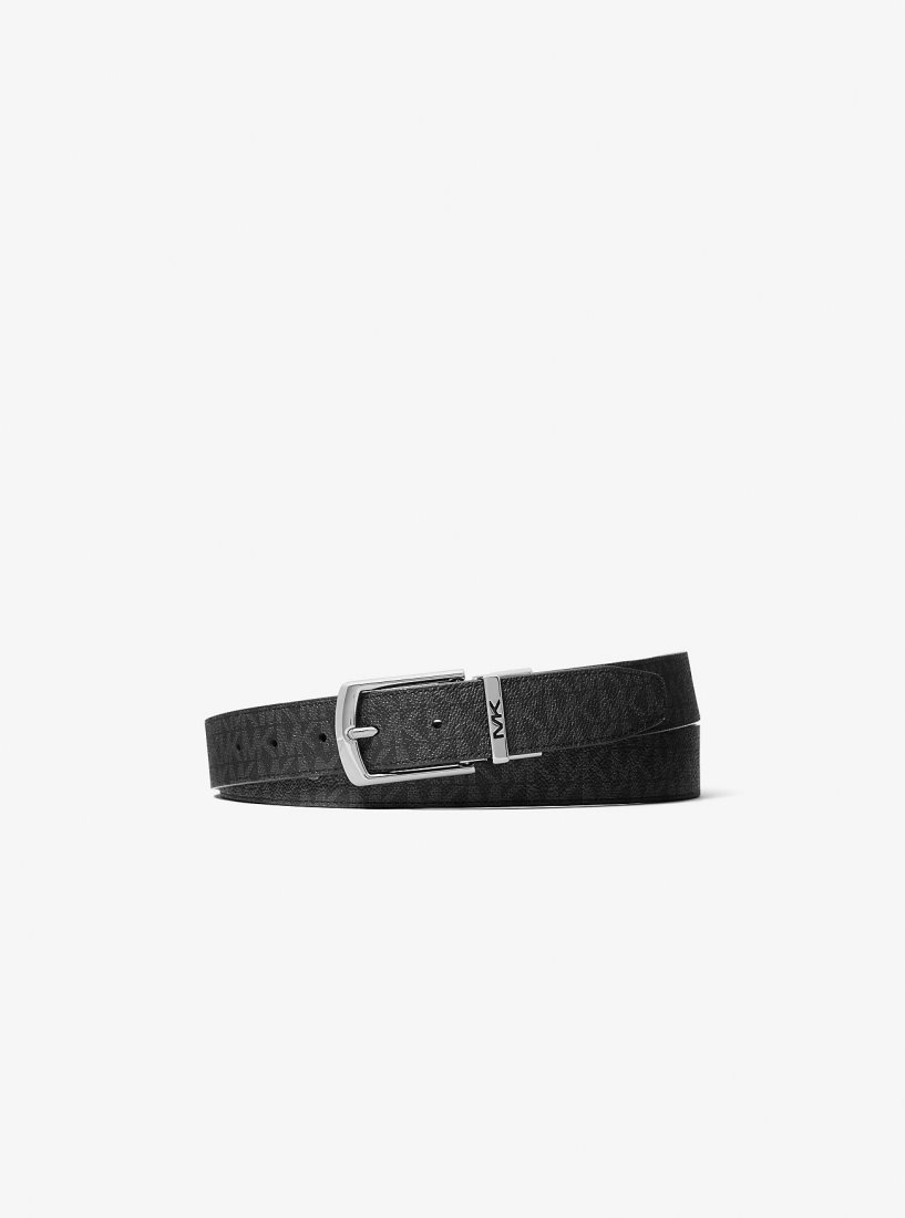 Cinturones Michael Kors Reversible Signature Logo Belt Hombre Negras | 0631-MQUIN