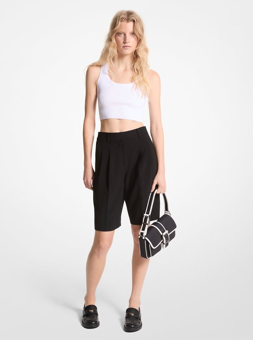 Falda Michael Kors Crepe Bermuda Shorts Mujer Negras | 6349-VLRYH