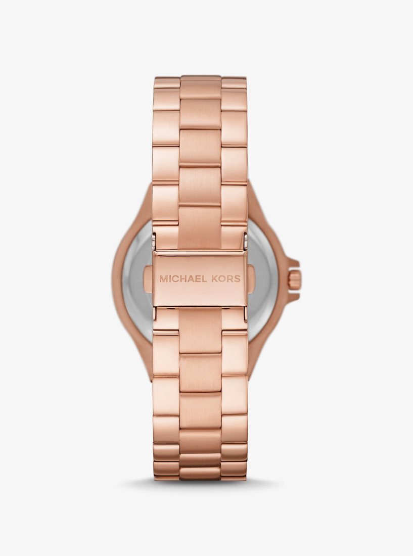 Gold-tone Michael Kors Lennox Pave Rose Gold-Tone Watch Mujer Rosas Doradas | 0958-UNTMV