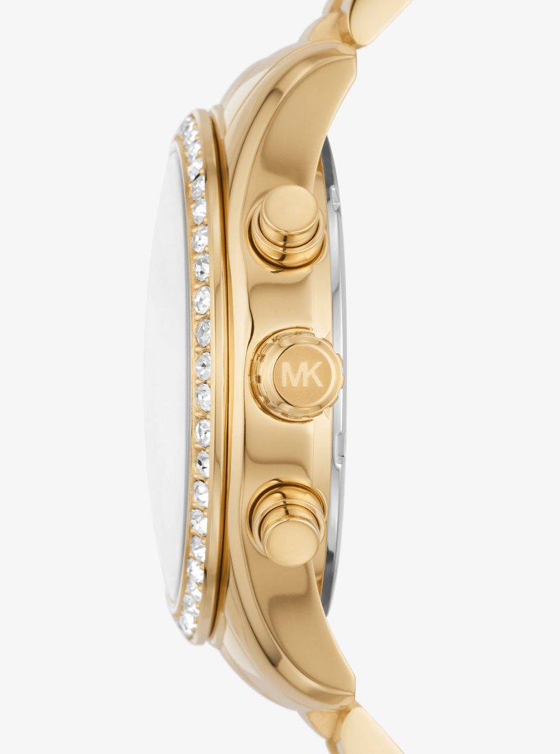 Gold-tone Michael Kors Lexington Pave Gold-Tone Watch Mujer Doradas | 8916-SALDQ