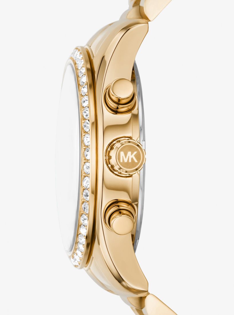 Gold-tone Michael Kors Lexington Pave Gold-Tone Watch Mujer Doradas | 4215-DFMIK