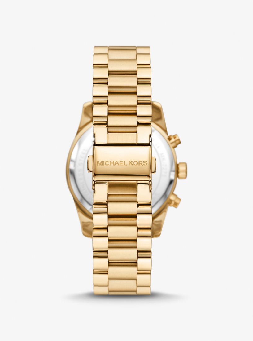 Gold-tone Michael Kors Lexington Pave Gold-Tone Watch Mujer Doradas | 4215-DFMIK