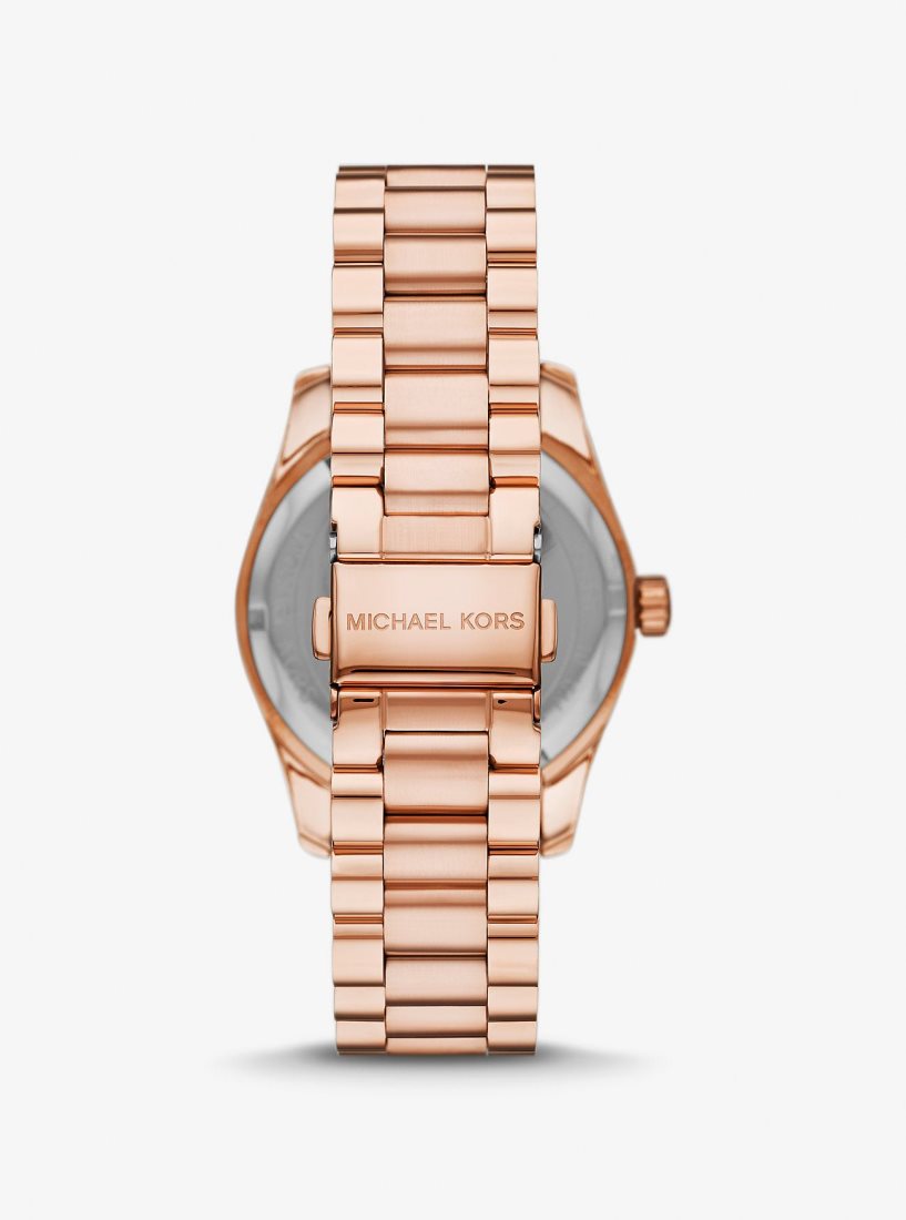 Gold-tone Michael Kors Lexington Pave Rose Gold-Tone Watch and Jewelry Gift Set Mujer Rosas Doradas | 0613-KONYL