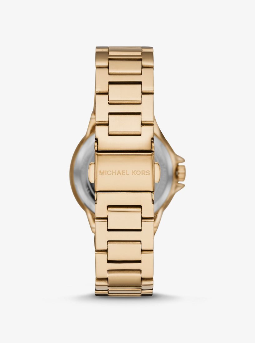 Gold-tone Michael Kors Mini Camille Pave Gold-Tone Watch Mujer Doradas | 8357-DBSET