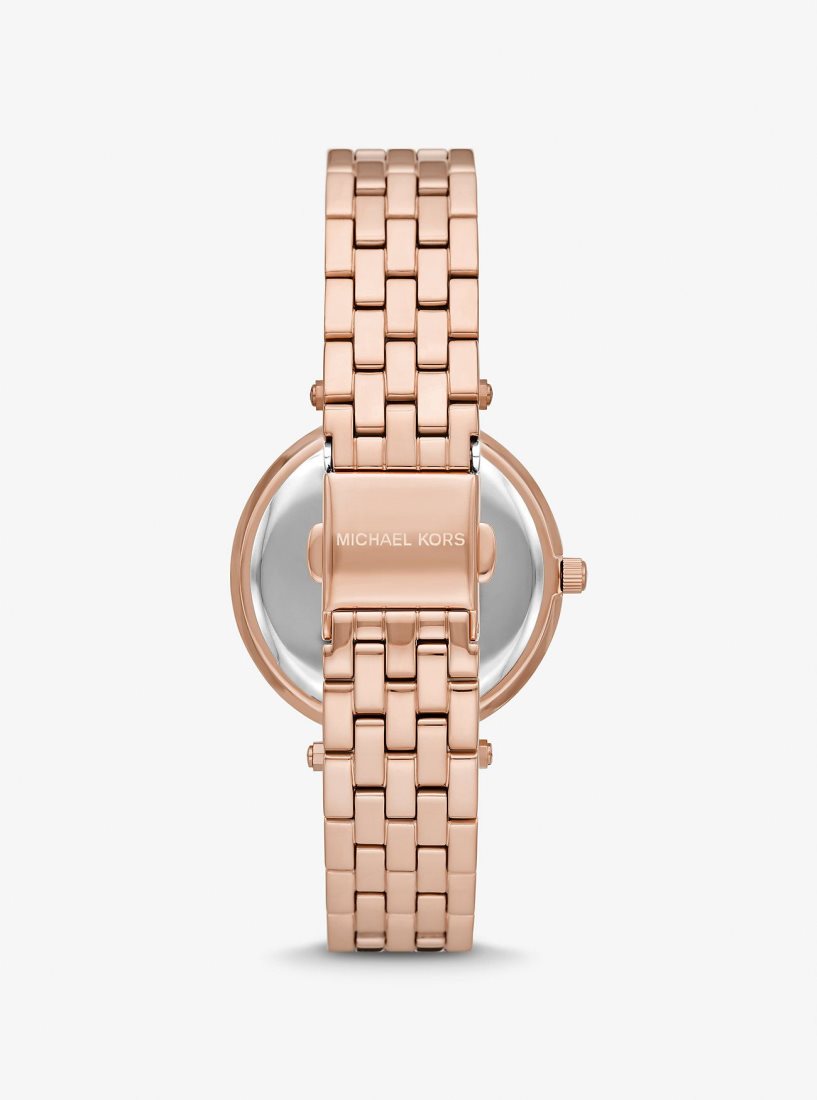 Gold-tone Michael Kors Mini Darci Pave Rose Gold-Tone Watch Mujer Rosas Doradas | 2381-BKAPY