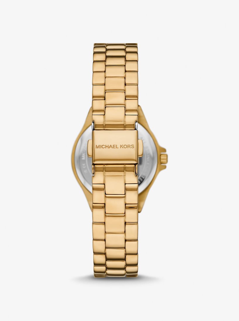 Gold-tone Michael Kors Mini Lennox Animal Pave Gold-Tone Watch Mujer Doradas | 7946-LXFYW