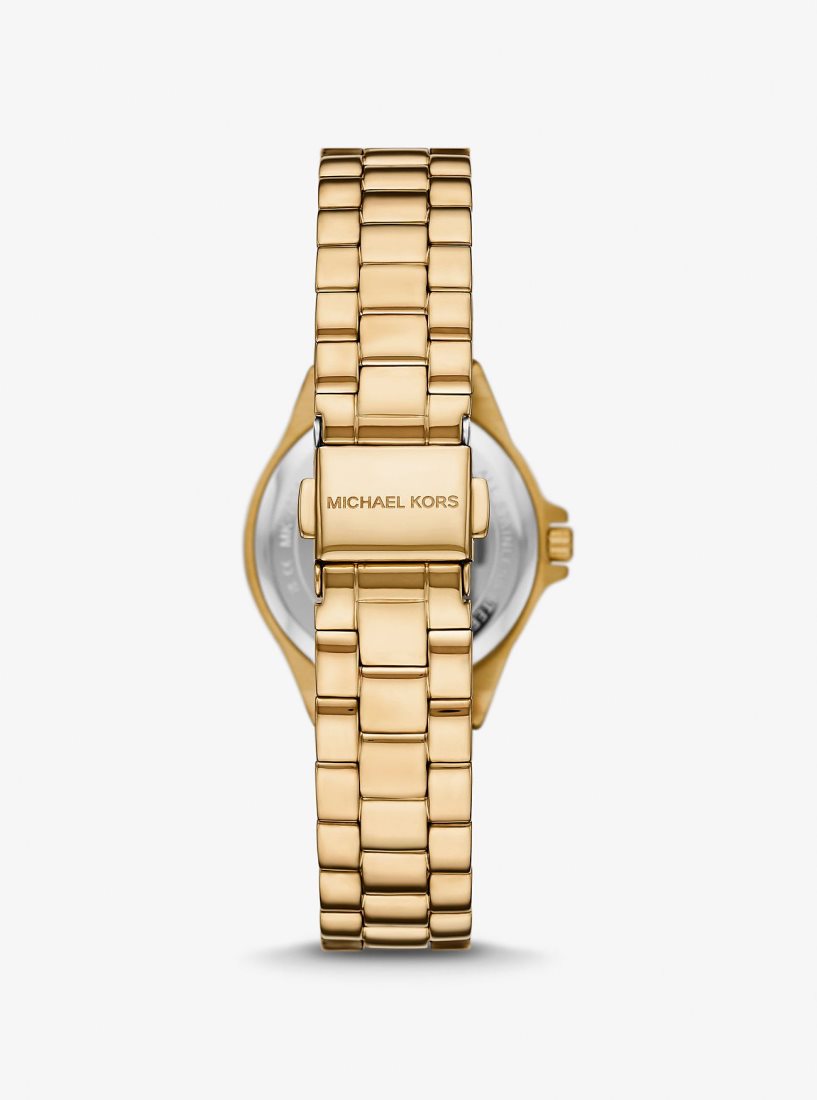 Gold-tone Michael Kors Mini Lennox Pave Gold-Tone Watch Mujer Doradas | 6935-CPHRL