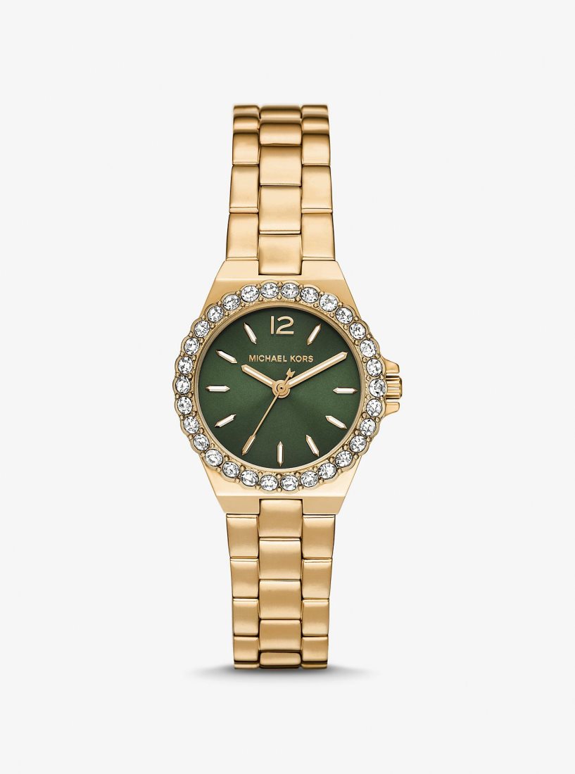 Gold-tone Michael Kors Mini Lennox Pave Gold-Tone Watch Mujer Doradas | 6935-CPHRL