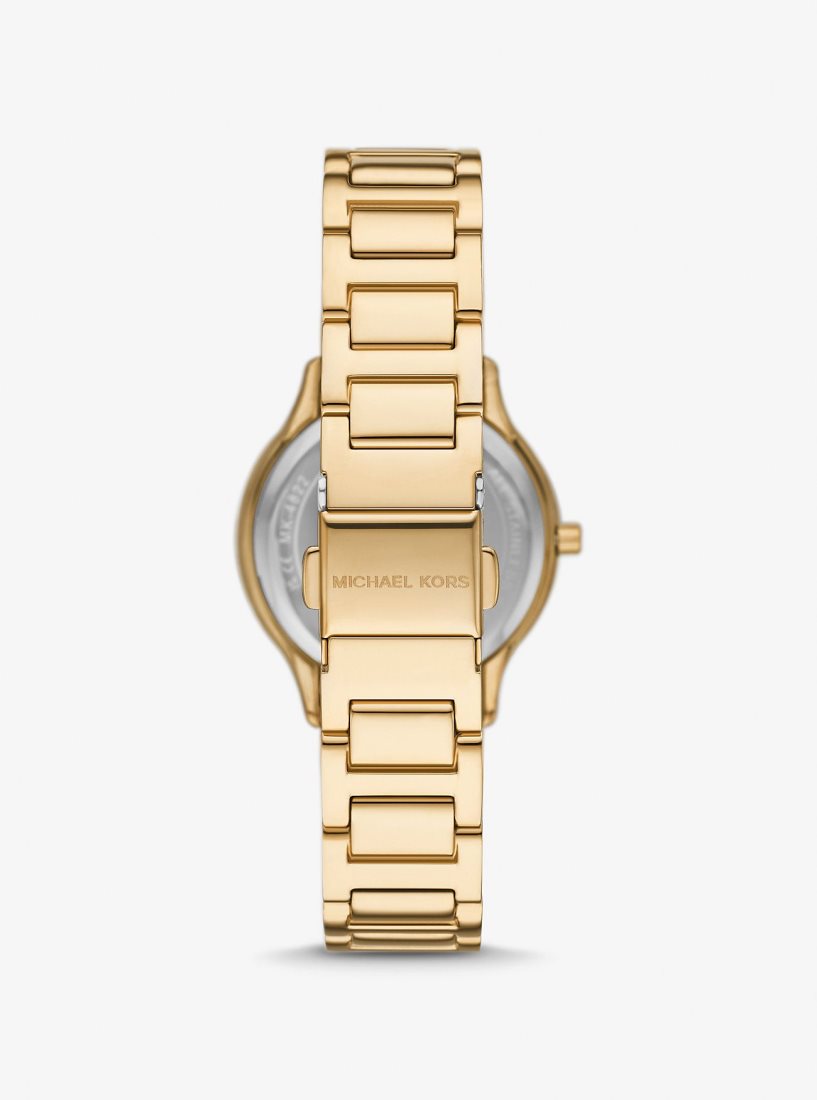 Gold-tone Michael Kors Mini Sage Pave Gold-Tone Watch Mujer Doradas | 6382-YROKA