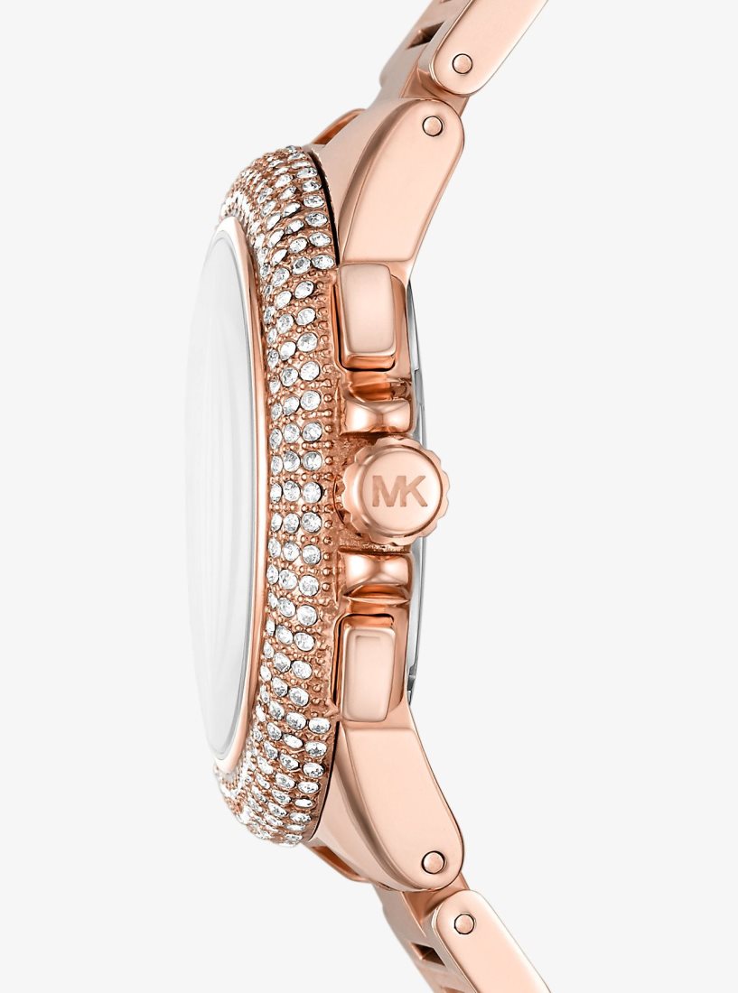 Gold-tone Michael Kors Oversized Camille Pave Rose Gold-Tone Watch Mujer Rosas Doradas | 6185-LSRPI