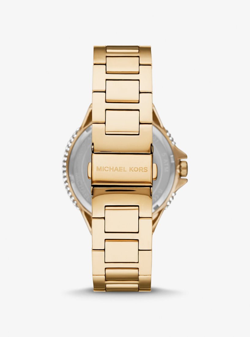 Gold-tone Michael Kors Oversized Camille Ombre Pave Gold-Tone Watch Mujer Doradas | 0736-FMNHI