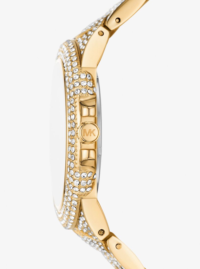 Gold-tone Michael Kors Oversized Camille Pave Gold-Tone Watch Mujer Doradas | 3675-NWXQD