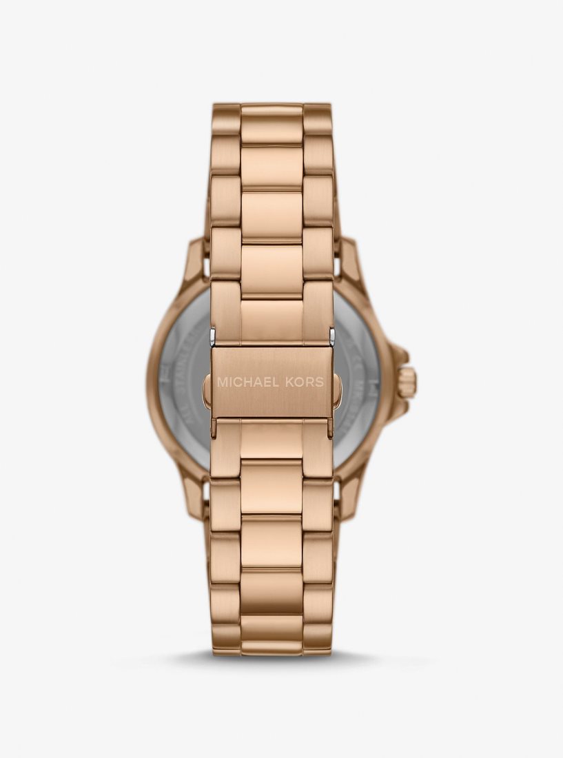 Gold-tone Michael Kors Oversized Everest Beige Gold-Tone Watch Hombre Husk | 7639-JCWHP