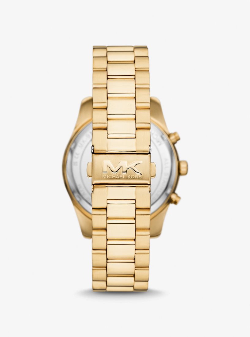 Gold-tone Michael Kors Oversized Lexington Gold-Tone Watch Hombre Doradas | 8247-SGFDQ