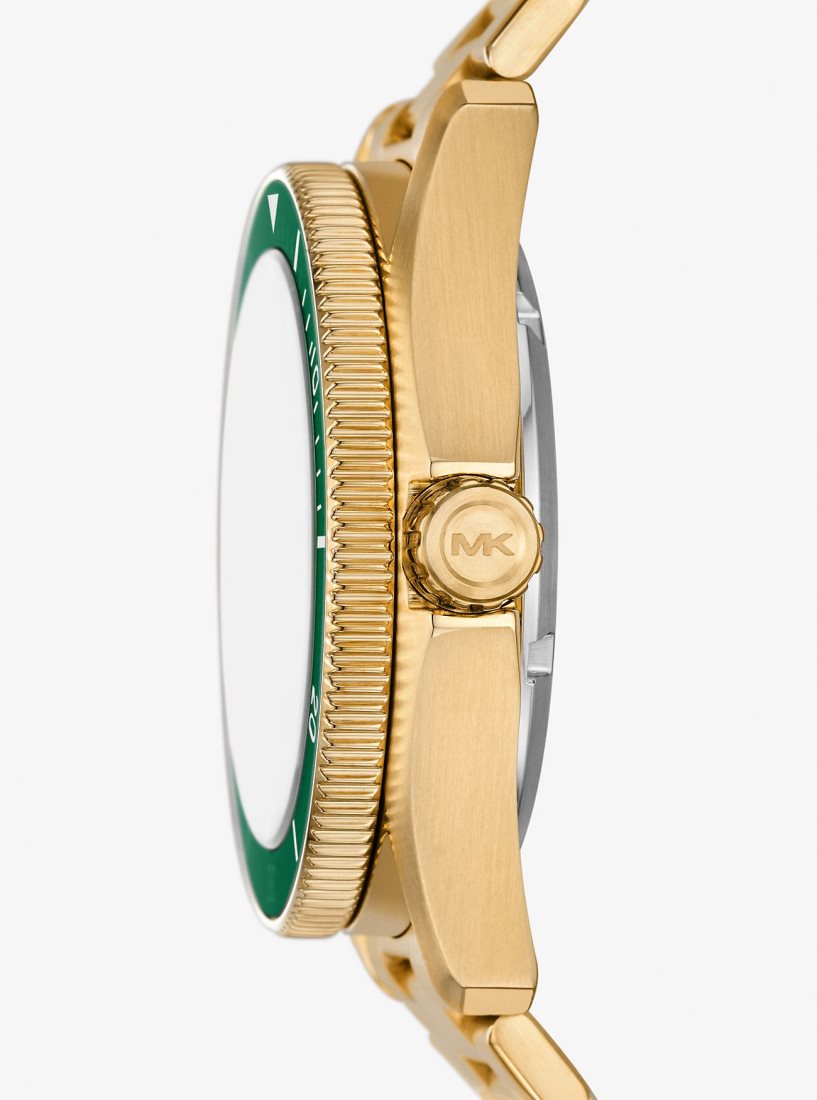 Gold-tone Michael Kors Oversized Maritime Gold-Tone Watch Hombre Doradas | 5729-QVJYE