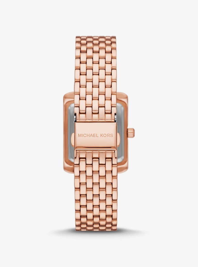 Gold-tone Michael Kors Petite Emery Pave Rose Gold-Tone Watch Mujer Rosas Doradas | 7410-STLVK