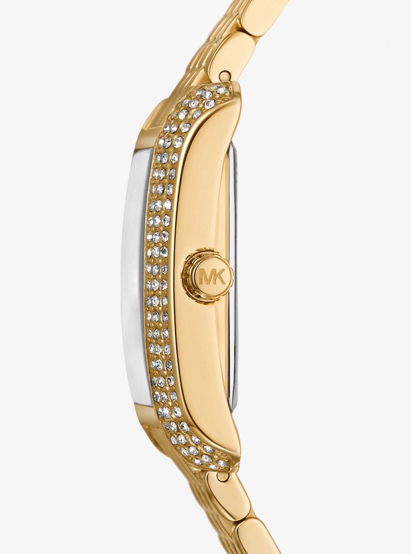 Gold-tone Michael Kors Petite Emery Pave Gold-Tone Watch Mujer Doradas | 2108-DPQGK