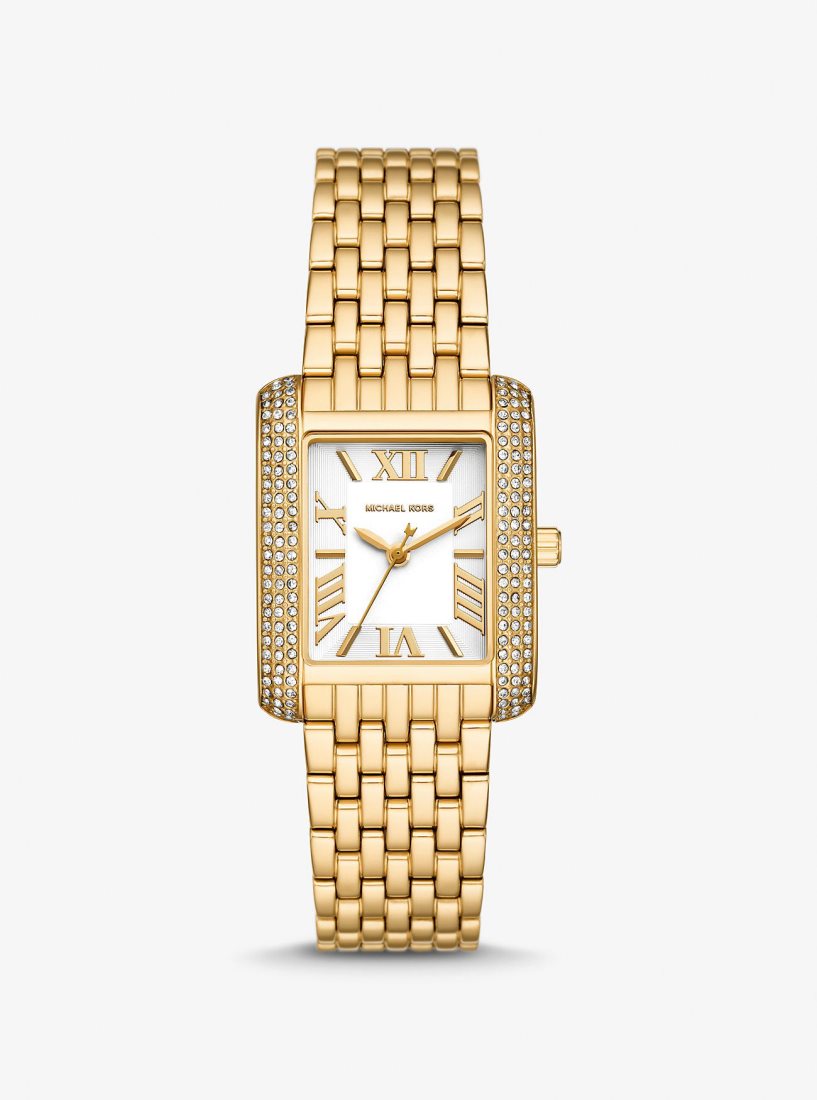 Gold-tone Michael Kors Petite Emery Pave Gold-Tone Watch Mujer Doradas | 2108-DPQGK