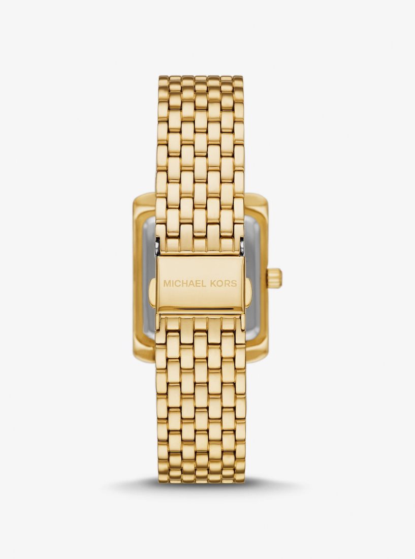 Gold-tone Michael Kors Petite Emery Pave Gold-Tone Watch Mujer Doradas | 0421-PFUWX