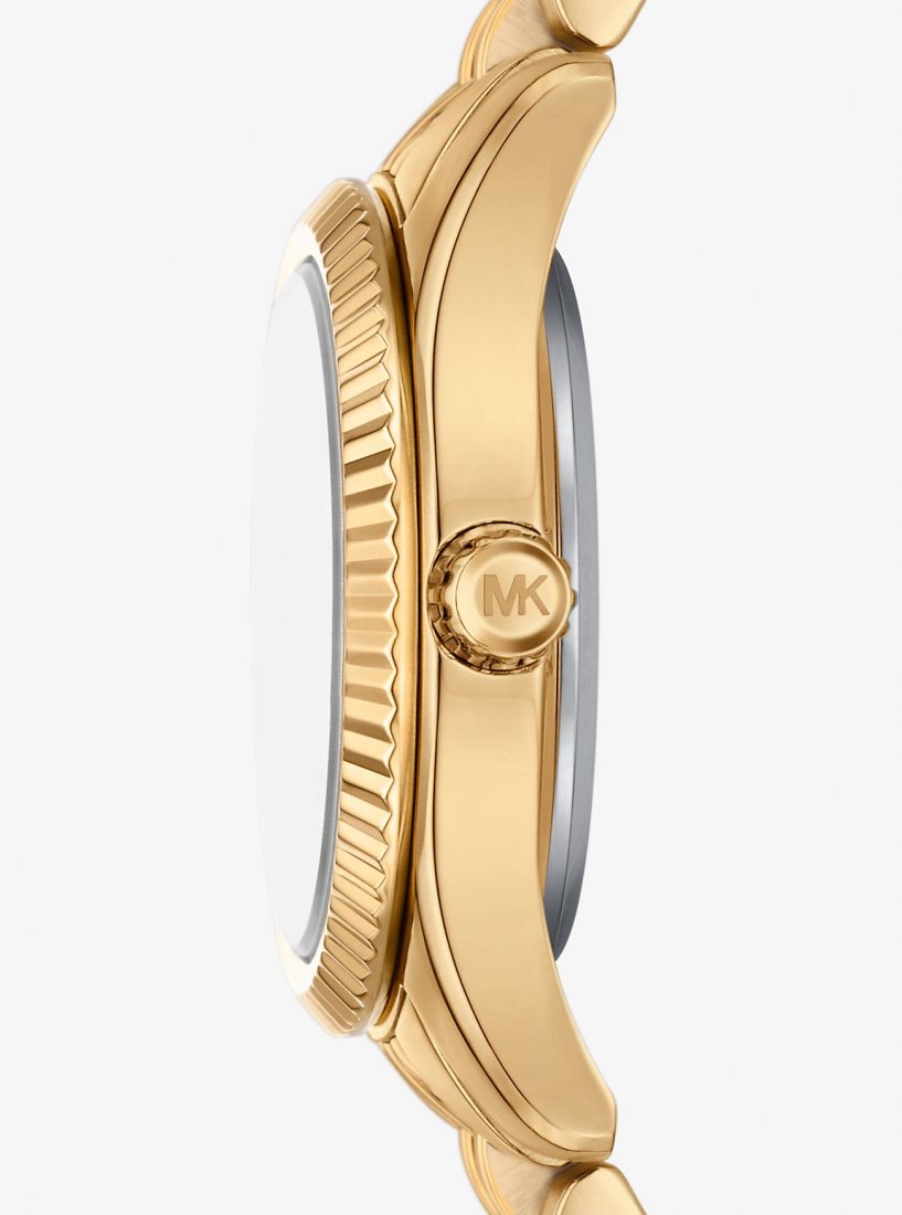 Gold-tone Michael Kors Petite Lexington Pave Gold-Tone Watch Mujer Turquesa | 5703-CFGVE