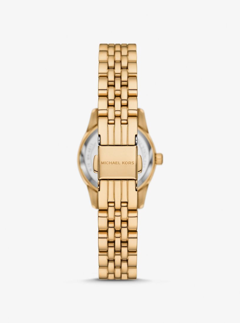 Gold-tone Michael Kors Petite Lexington Pave Gold-Tone Watch Mujer Turquesa | 5703-CFGVE