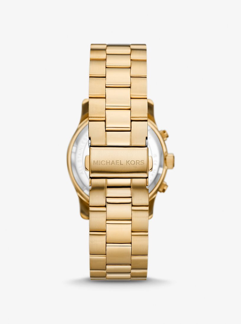 Gold-tone Michael Kors Runway Gold-Tone Watch Mujer Doradas | 7245-JVQNL