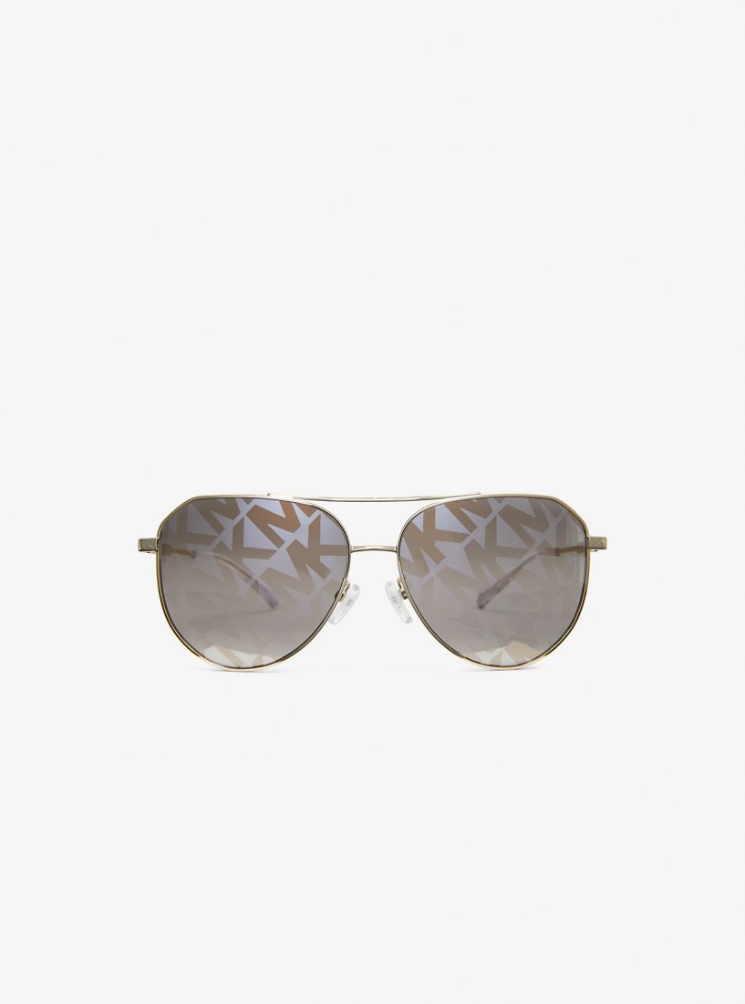 Lentes de Sol Michael Kors Cheyenne Sunglasses Mujer Plateadas Doradas | 4812-SRMOE