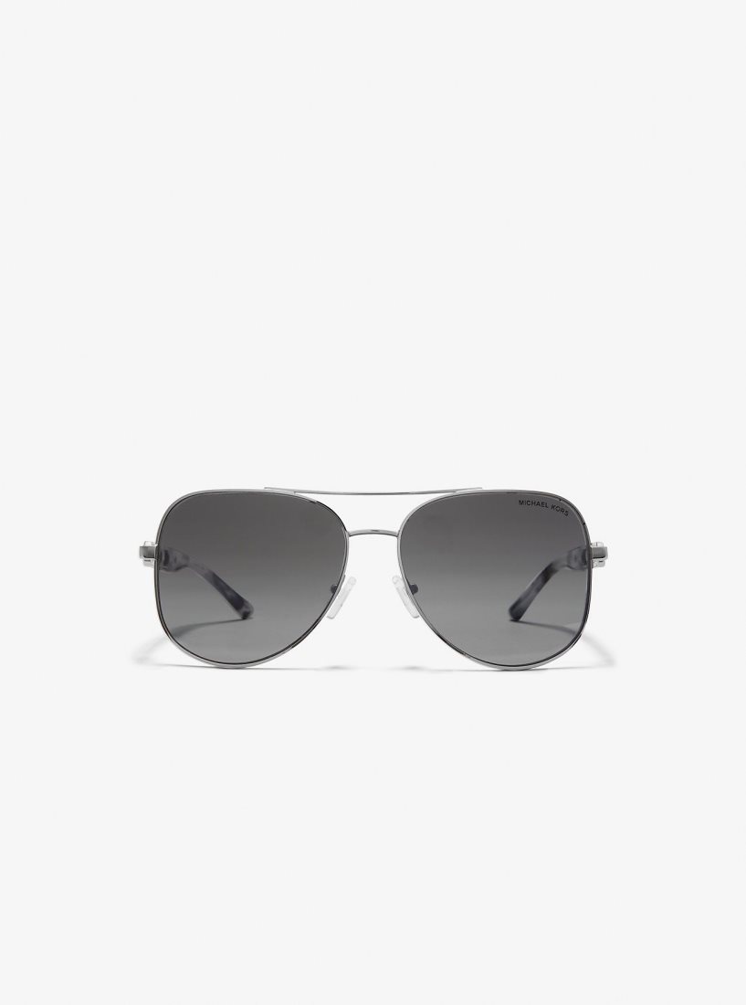 Lentes de Sol Michael Kors Chianti Sunglasses Hombre Plateadas | 0673-UBHER