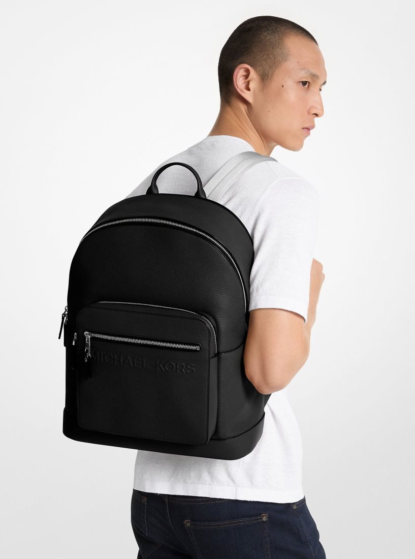 Mochilas Michael Kors Hudson Leather Commuter Backpack Hombre Negras | 8609-HENYF