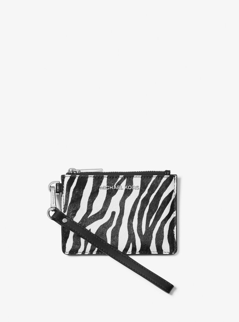 Monederos Michael Kors Zebra Print Calf Hair Coin Purse Mujer Negras | 0742-XVDIB