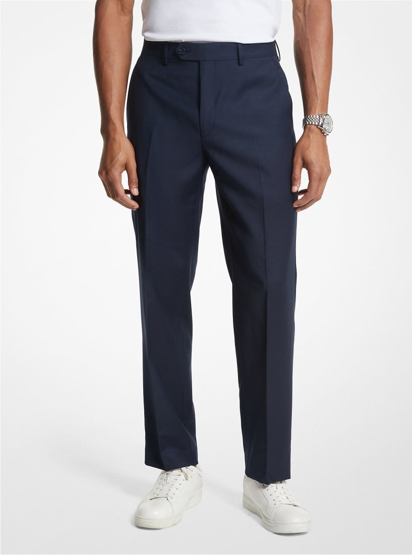 Pantalon Michael Kors Modern-Fit Wool Blend Suit Pants Hombre Azul Marino | 1634-JNSLO