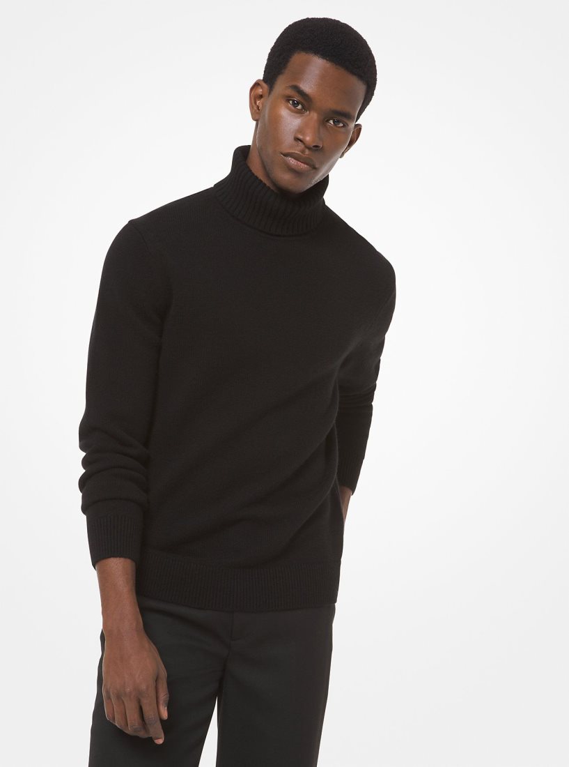 Pantalon Michael Kors Wool Turtleneck Sweater Hombre Negras | 7985-RSBTF