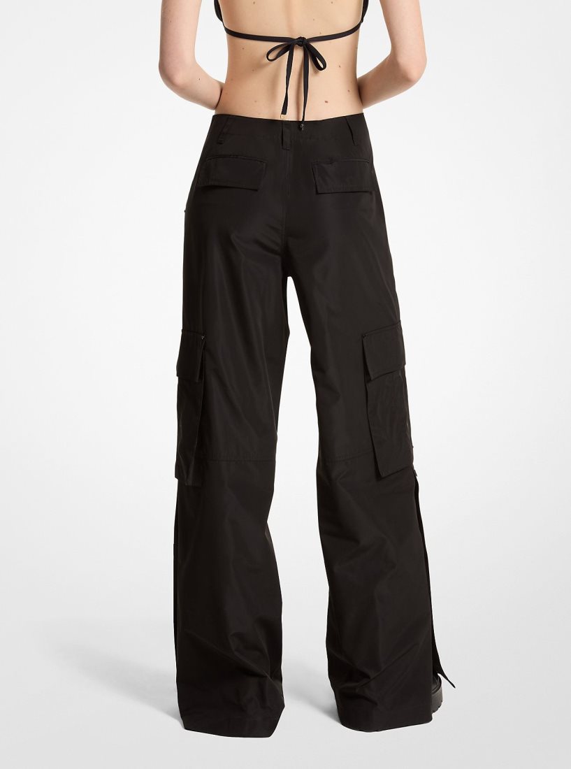 Pantalon Michael Kors Woven Wide-Leg Cargo Pants Mujer Negras | 6921-FHWTS