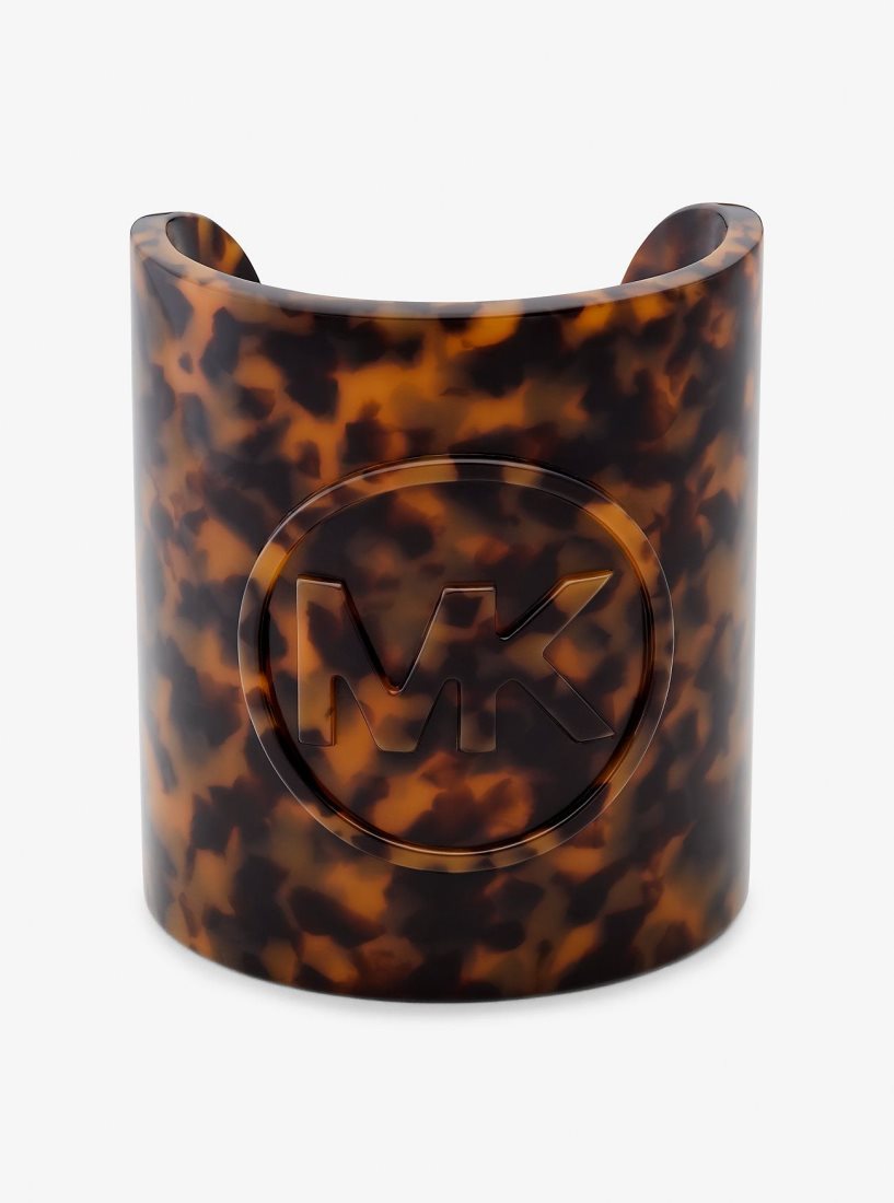 Pulseras Michael Kors Logo Tortoiseshell Acetate Cuff Mujer Tortoise | 5406-IXJZN